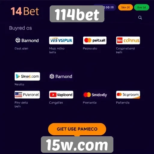 Opções de pagamento disponíveis no 114bet